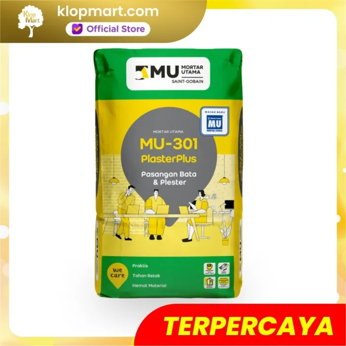 Jual Mortar Utama MU-301 PlasterPlus Pasangan Bata & Plaster 40kg-3