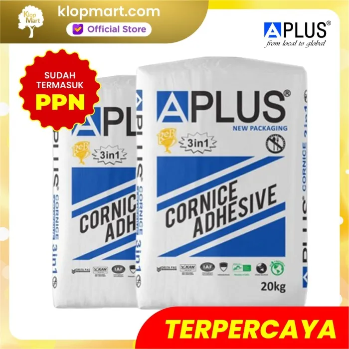 Jual Compound APlus 20kg / Kompon Gypsum APlus 20kg / Cornice Adhesive A+ - 1Kg-1