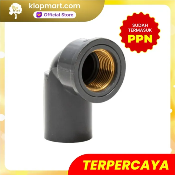 Jual Rucika Faucet Elbow with Metal Insert (AW) - Knie 1/2