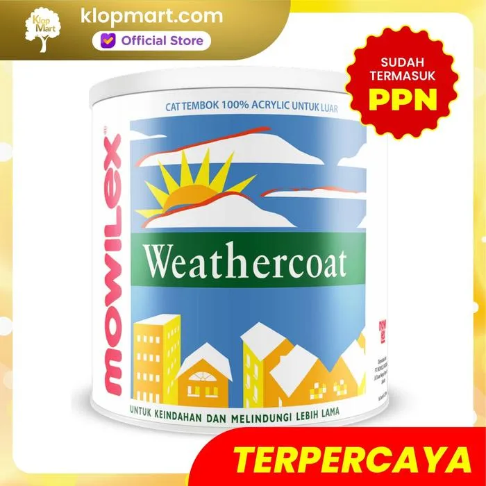 Jual Cat Tembok Mowilex Weathercoat 2.5Lt Galon Plastik - White-2