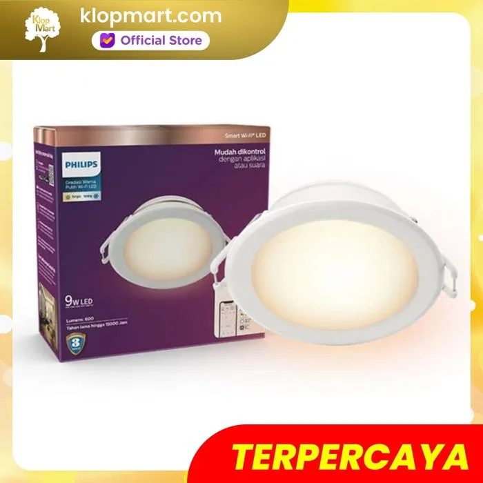 Jual Lampu Philips Smart Wifi LED Downlight 9Watt Tunnable White-2