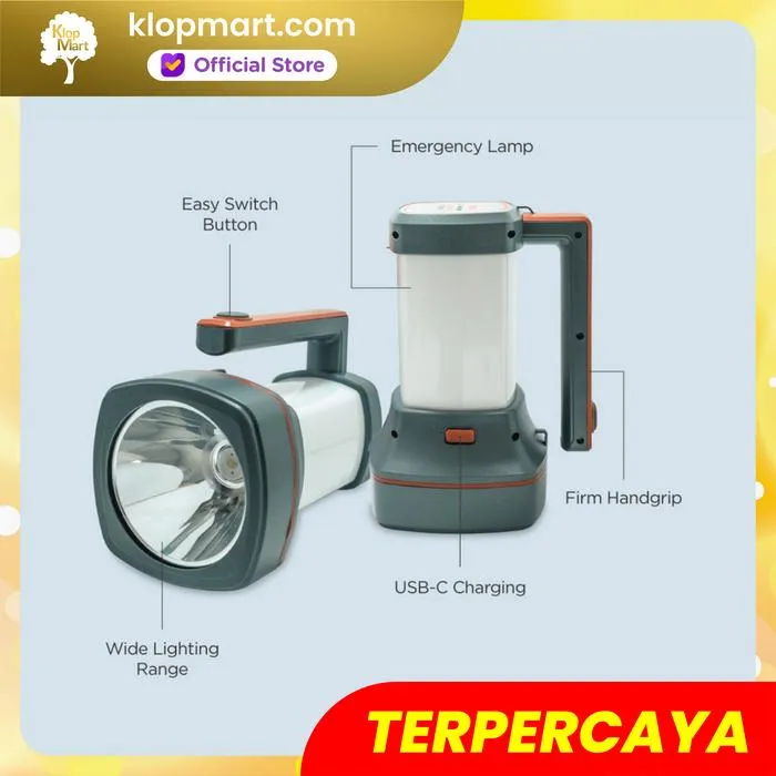 Jual DUTRON LED Senter Volt Glow 25W+15W Alumunium Reflector -2