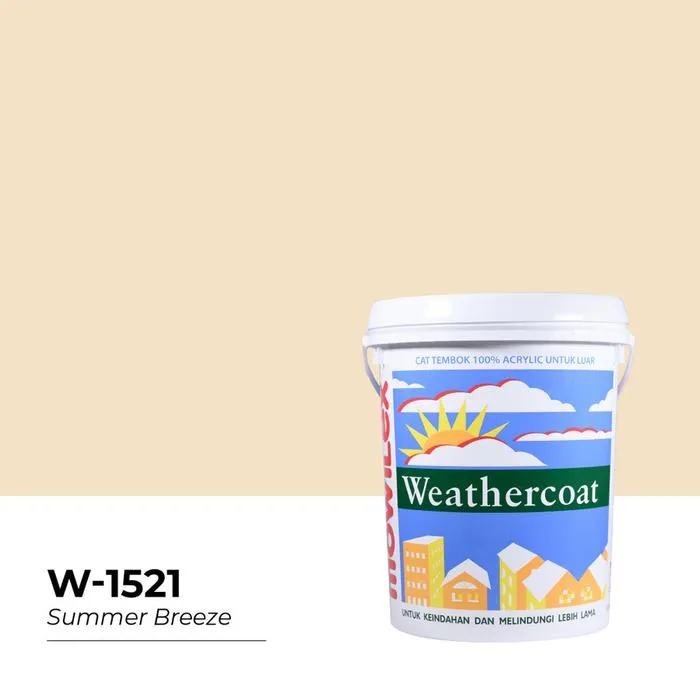 Jual Cat Tembok Mowilex Weathercoat 2.5Lt Galon Plastik - Summer Breeza