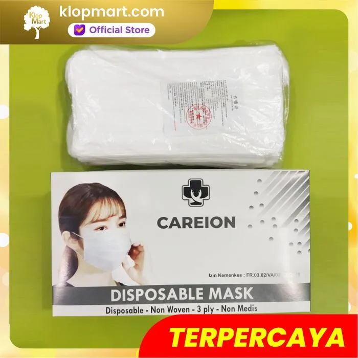 Jual Masker 3 Ply Earloop - Hitam-3