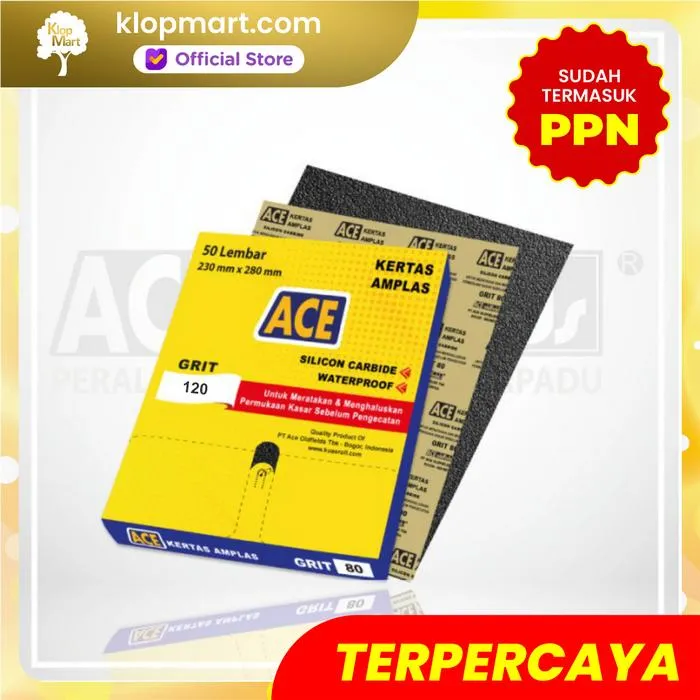 Jual ACE OLDFIELD - Amplas Kertas / Sand Paper - Per Lembar Grit 120 & 400 - Grit 120