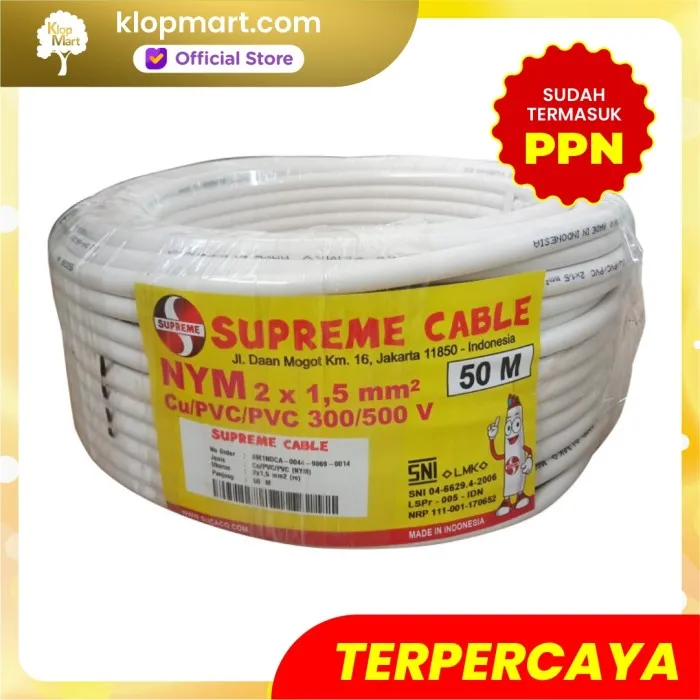 Jual Kabel Supreme NYM Ukuran 2 x 1.5 Per Roll