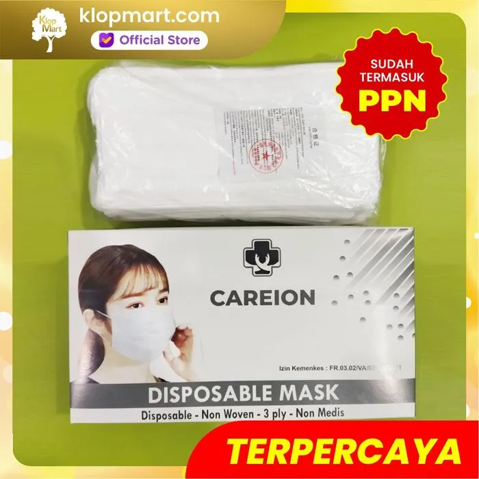 Jual Masker 3 Ply Earloop - Hitam-1