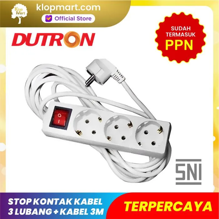Jual Dutron Stop Kontak Kabel 3lb + Kabel 3m DV-SKK-33
