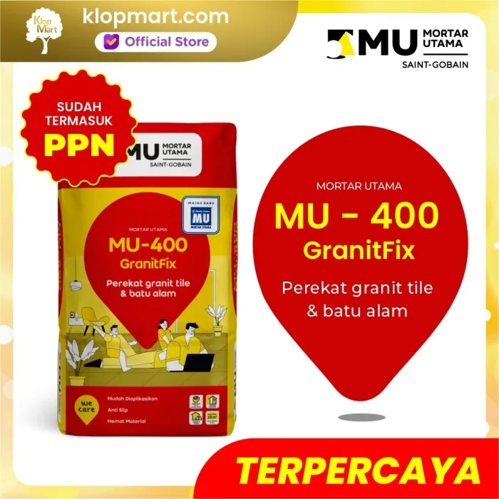 Jual Mortar Utama MU-400 GranitFix Pasang Granite & Batu Alam 25kg
