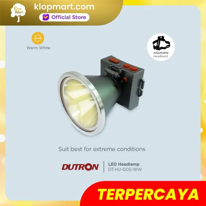Jual DUTRON Senter Kepala LED Headlamp Maxi Beam 45W Senter Hiking Outdoor - Warm White