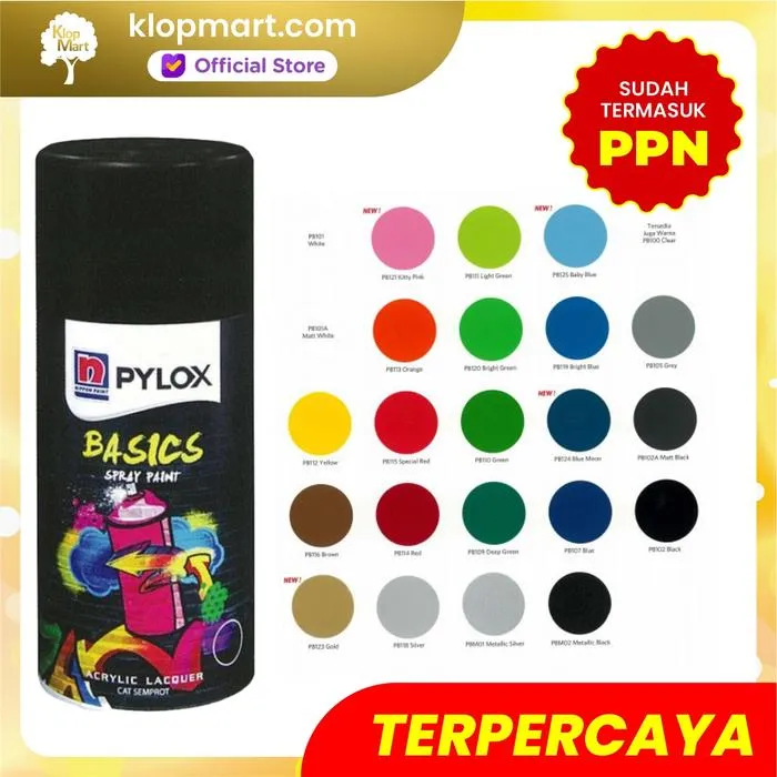 Jual CAT AEROSOL / CAT SEMPROT PYLOX NIPPON PAINT - SEMUA WARNA 300CC - 105 Grey-1