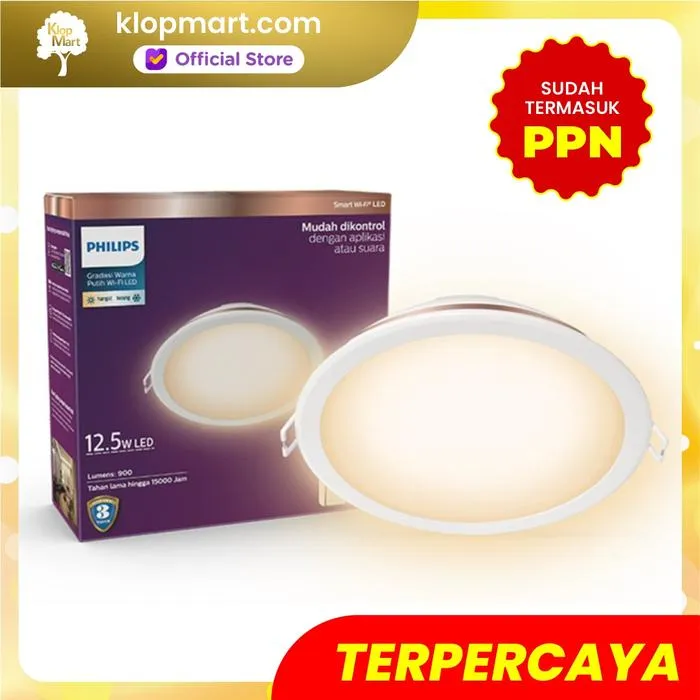 Jual Lampu Philips Smart Wifi LED Downlight 12.5Watt Tunnable White
