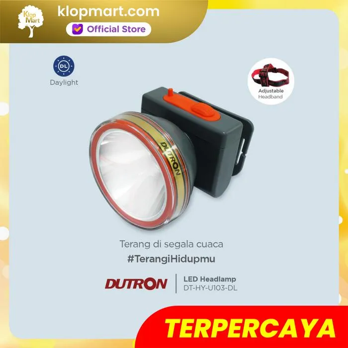 Jual DUTRON Senter Kepala LED Headlamp Trek Beam 30W Senter Hiking Outdoor - Daylight