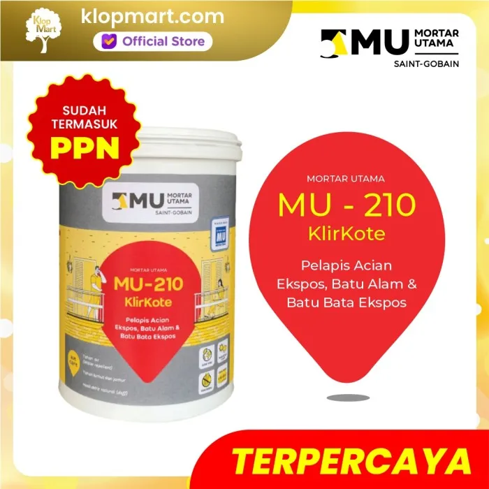 Jual Mortar Utama MU210 Klirkote Pelapis Batu Alam,Acian & Batu Bata Ekspos-1