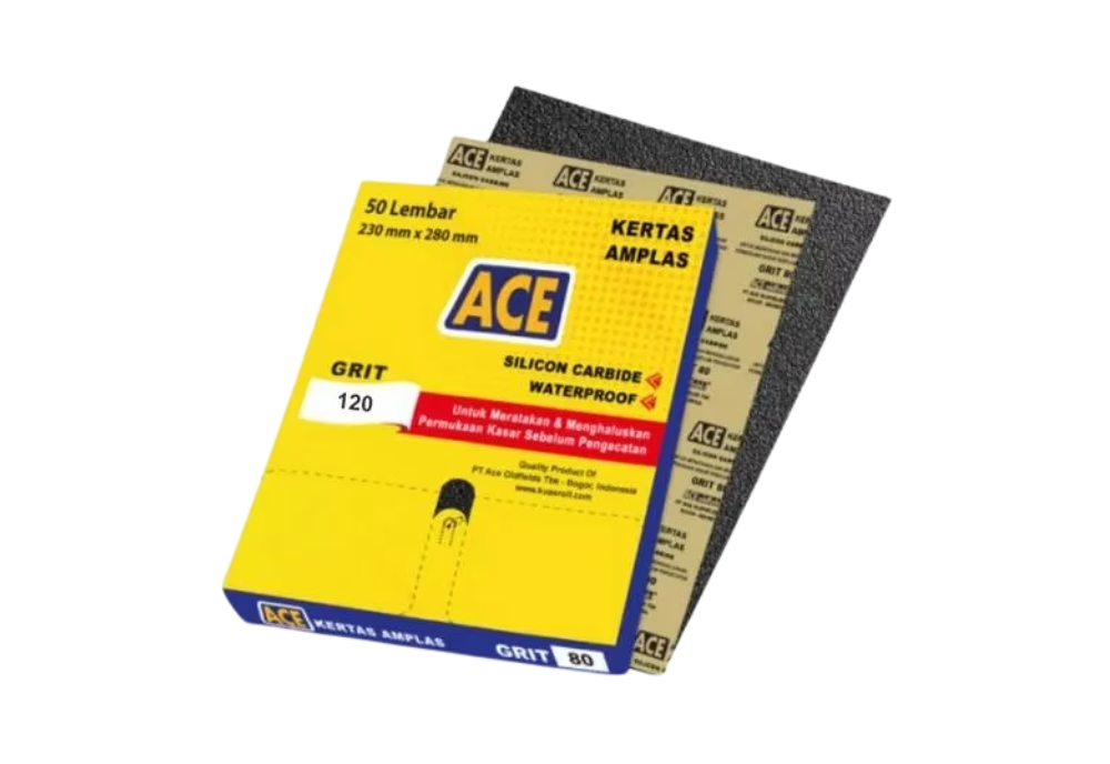 Jual ACE OLDFIELD - Amplas Kertas / Sand Paper - Per Lembar Grit 120 & 400 - Grit 120