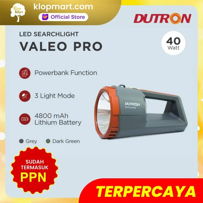 Jual DUTRON Senter Tangan Jumbo LED Searclight Valeo Pro 40W - Gray-2