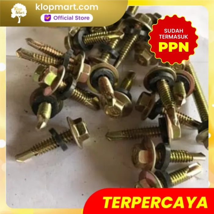 Jual Baut skrup roofing 12x25 2.5cm-1