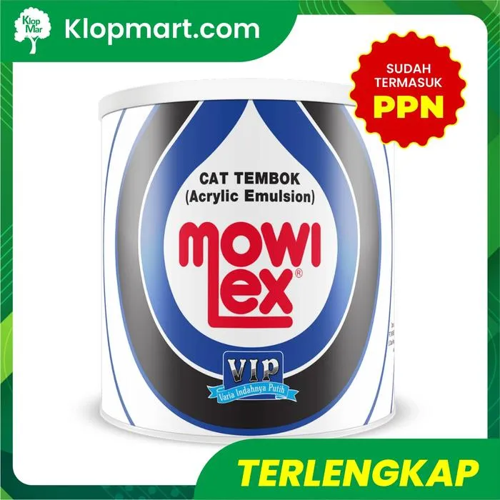 Jual Cat Tembok Mowilex Emulsion VIP 2.5Lt E-2000 Warna Putih Permai-1