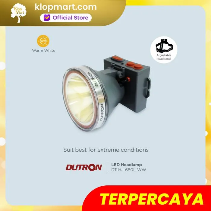 Jual DUTRON Senter Kepala LED Headlamp Terra Beam Senter Camping 30W - Warm White
