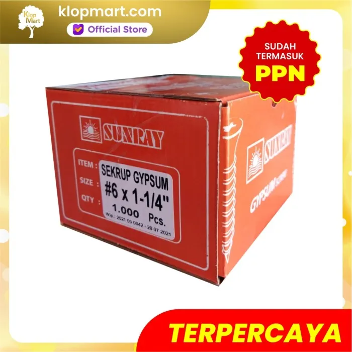 Jual Sunray Skrup Gypsum 3cm - 6x1-1/4