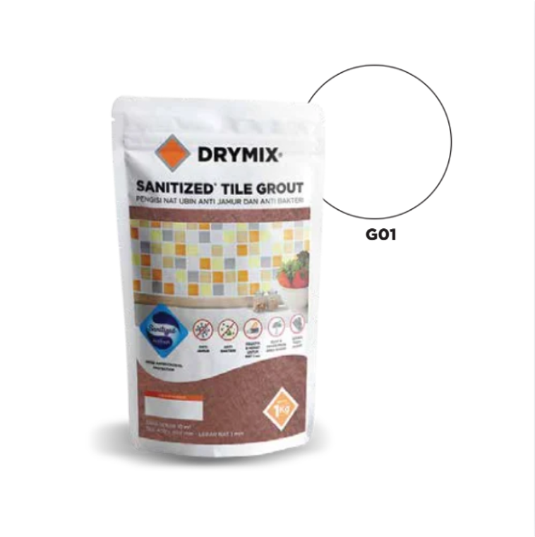 Jual Drymix Tile Grout G01 Pearl White - Dus 20 Kg