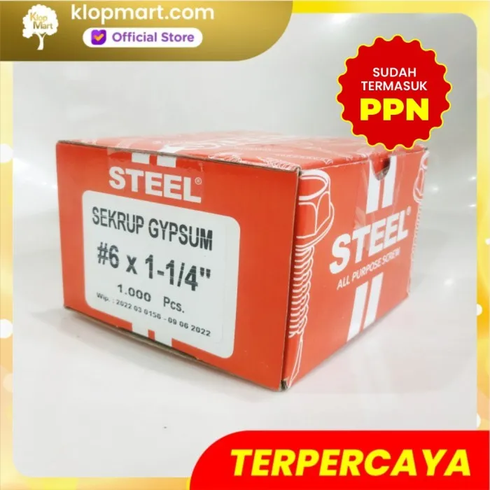 Jual Skrup Sekrup Gypsum Steel 3cm 6x1-1/4