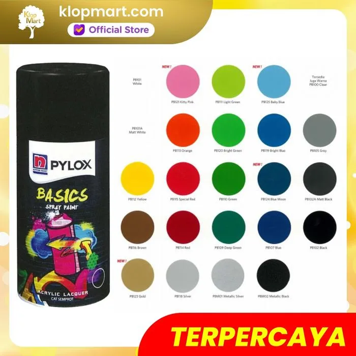 Jual CAT AEROSOL / CAT SEMPROT PYLOX NIPPON PAINT - SEMUA WARNA 300CC - 105 Grey-2