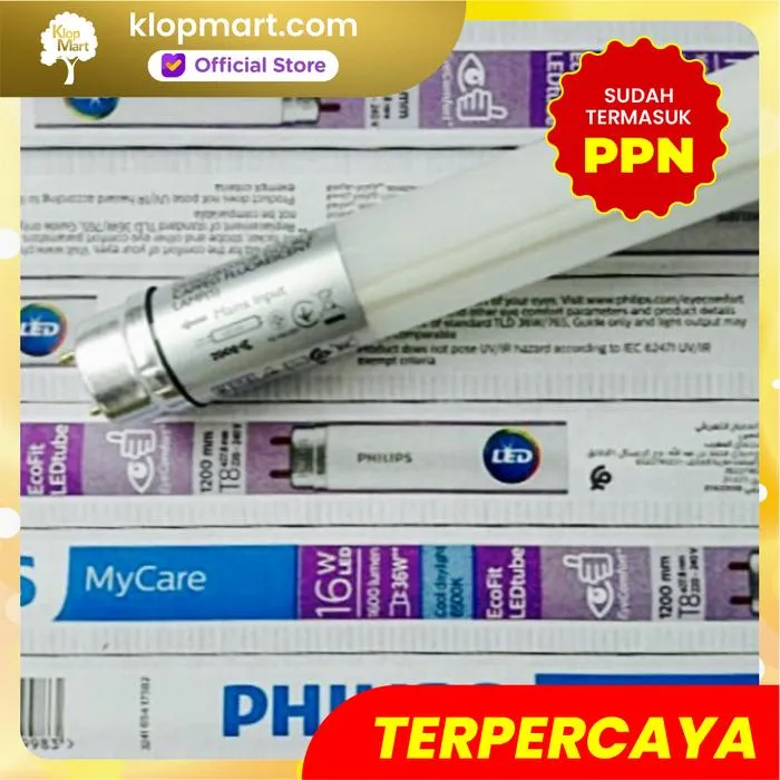 Jual Lampu Philips Ecofit LEDTube TL Neon 1200mm T8 16Watt/765