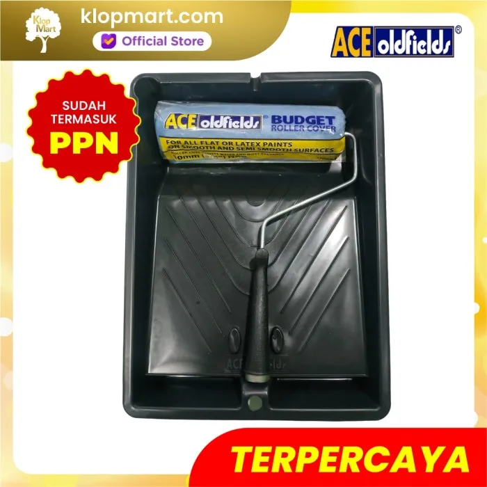 Jual Paket BUNDLING 1set Bak Cat ACE + Kuas Roll Cat ACE Budget Gagang