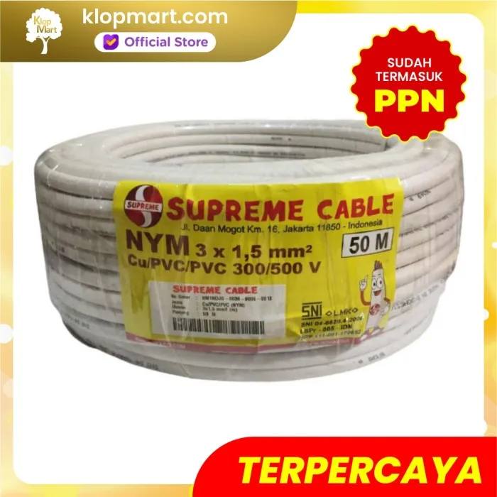 Jual Kabel Supreme NYM Ukuran 3 x 1.5 Per Roll