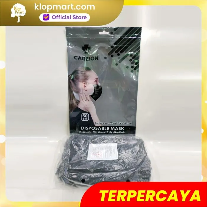 Jual Masker 3 Ply Earloop - Hitam-5