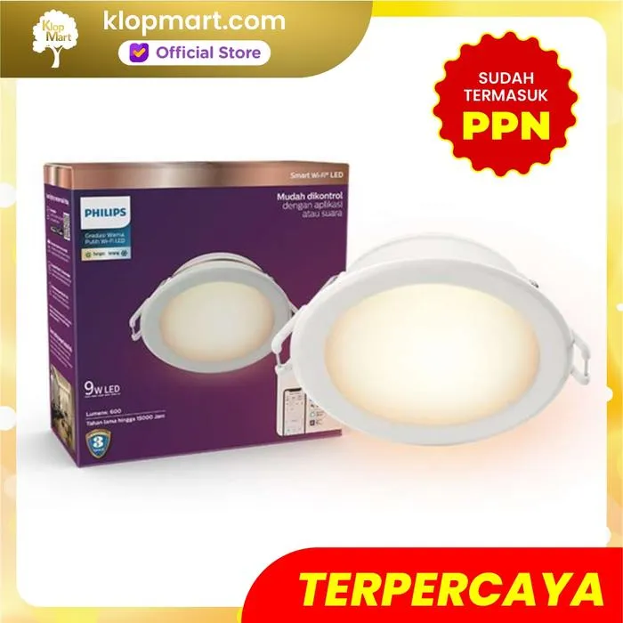 Jual Lampu Philips Smart Wifi LED Downlight 9Watt Tunnable White-1