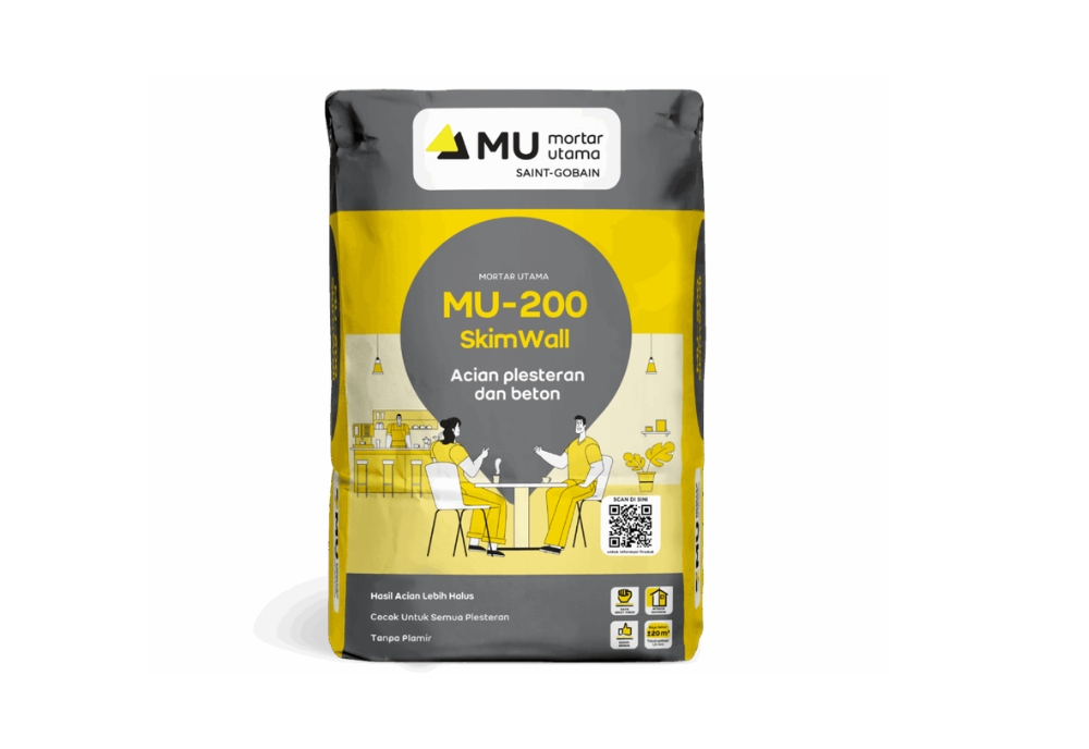Jual Mortar Utama MU-200 SkimWall Acian Plaster & Beton 40kg