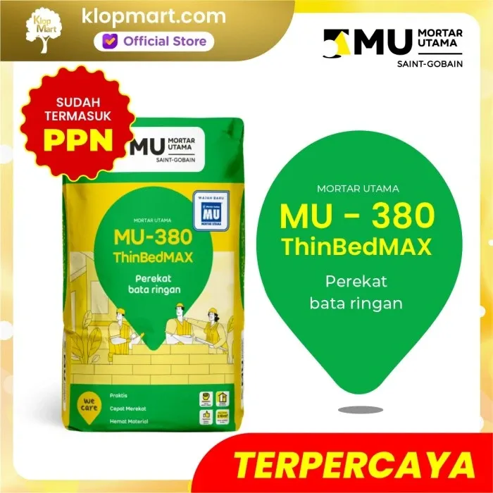 Jual Mortar Utama MU-380 ThinBedMAX Perekat Bata Ringan 40kg