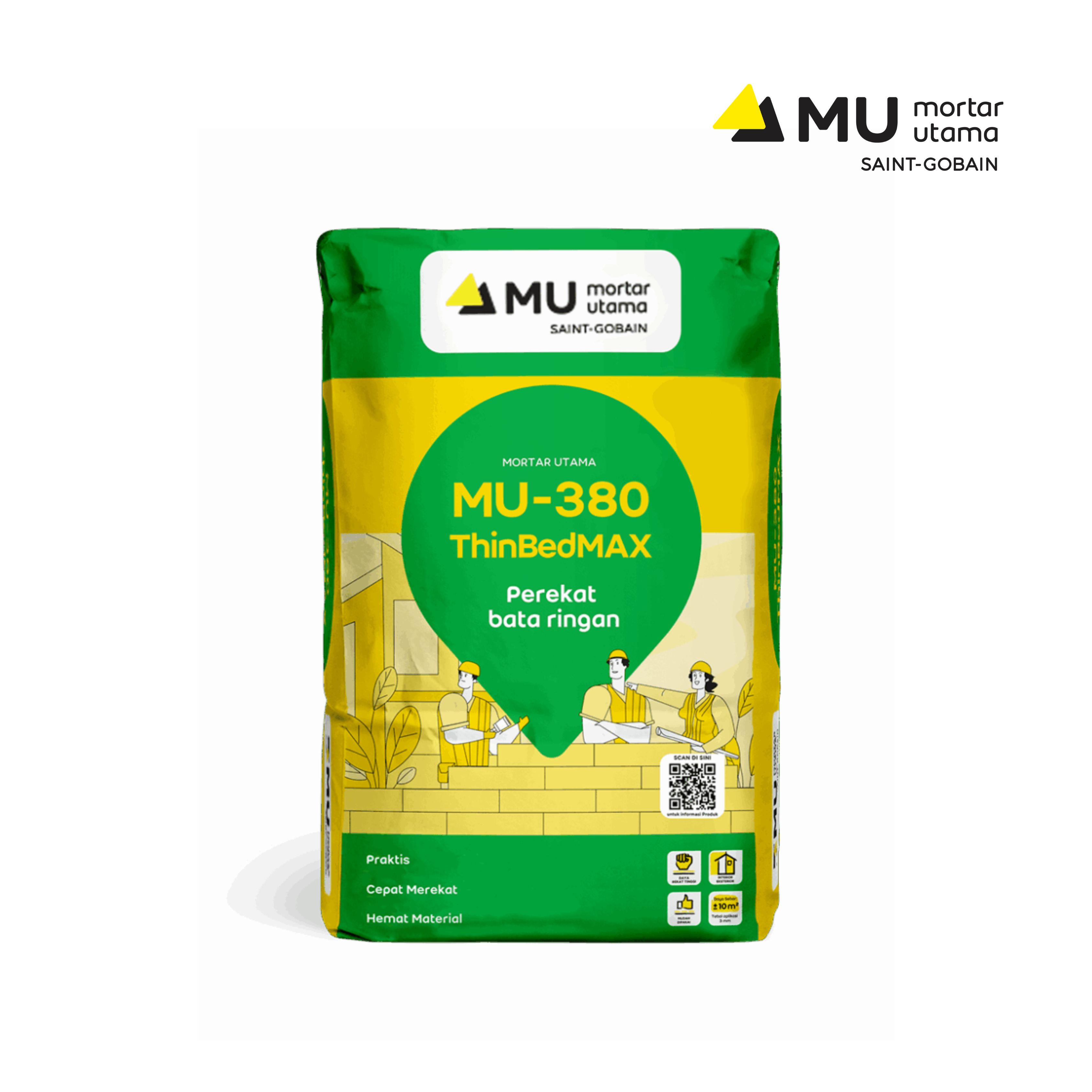 Jual Mortar Utama MU-380 ThinBedMAX Perekat Bata Ringan 40kg