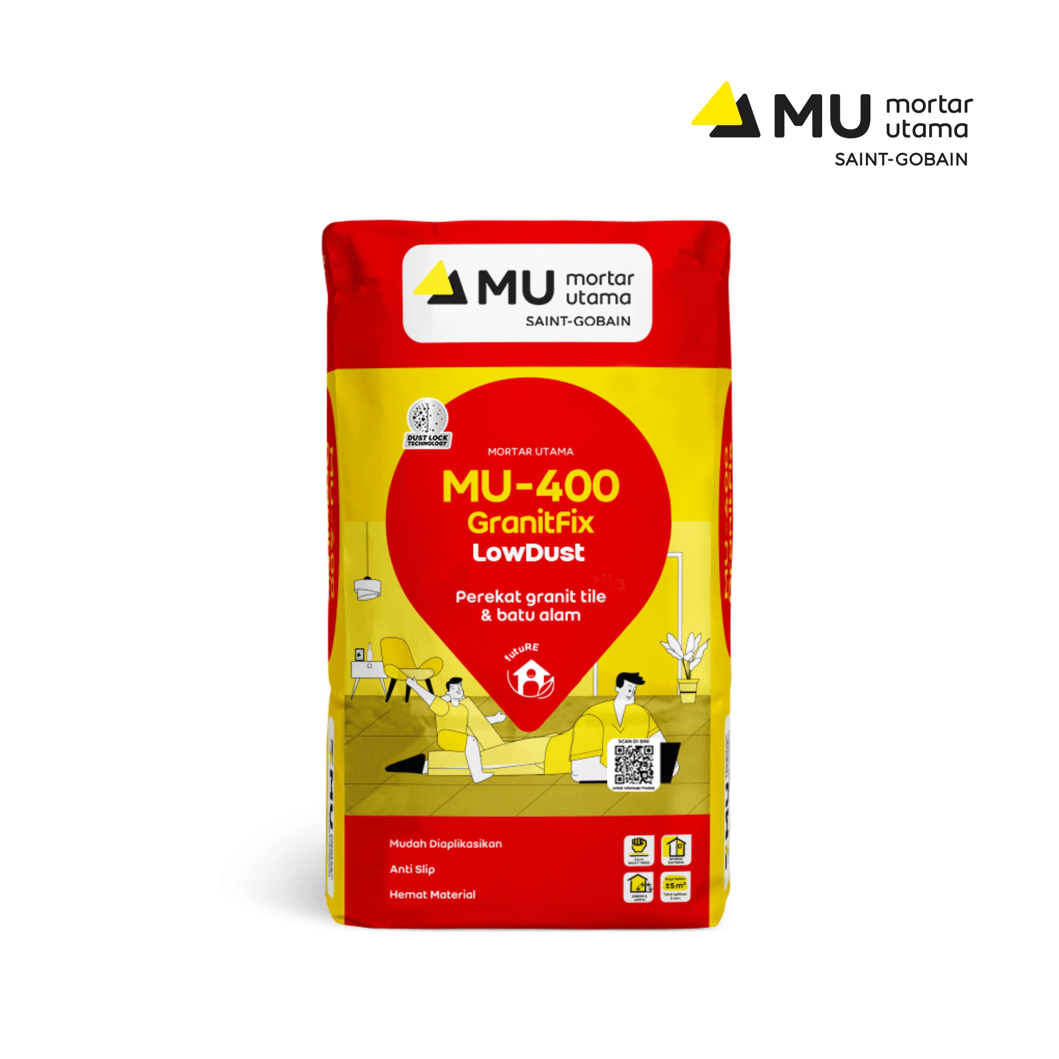 Jual Mortar Utama MU-400 GranitFix Pasang Granite & Batu Alam 25kg