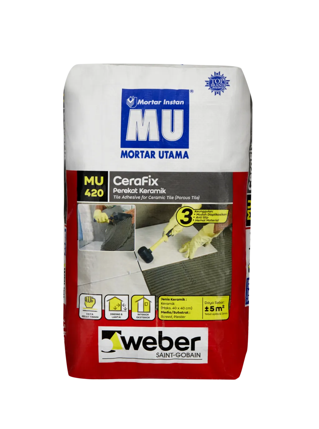 Jual Mortar Utama MU-420 CeraFix Perekat Keramik 25kg