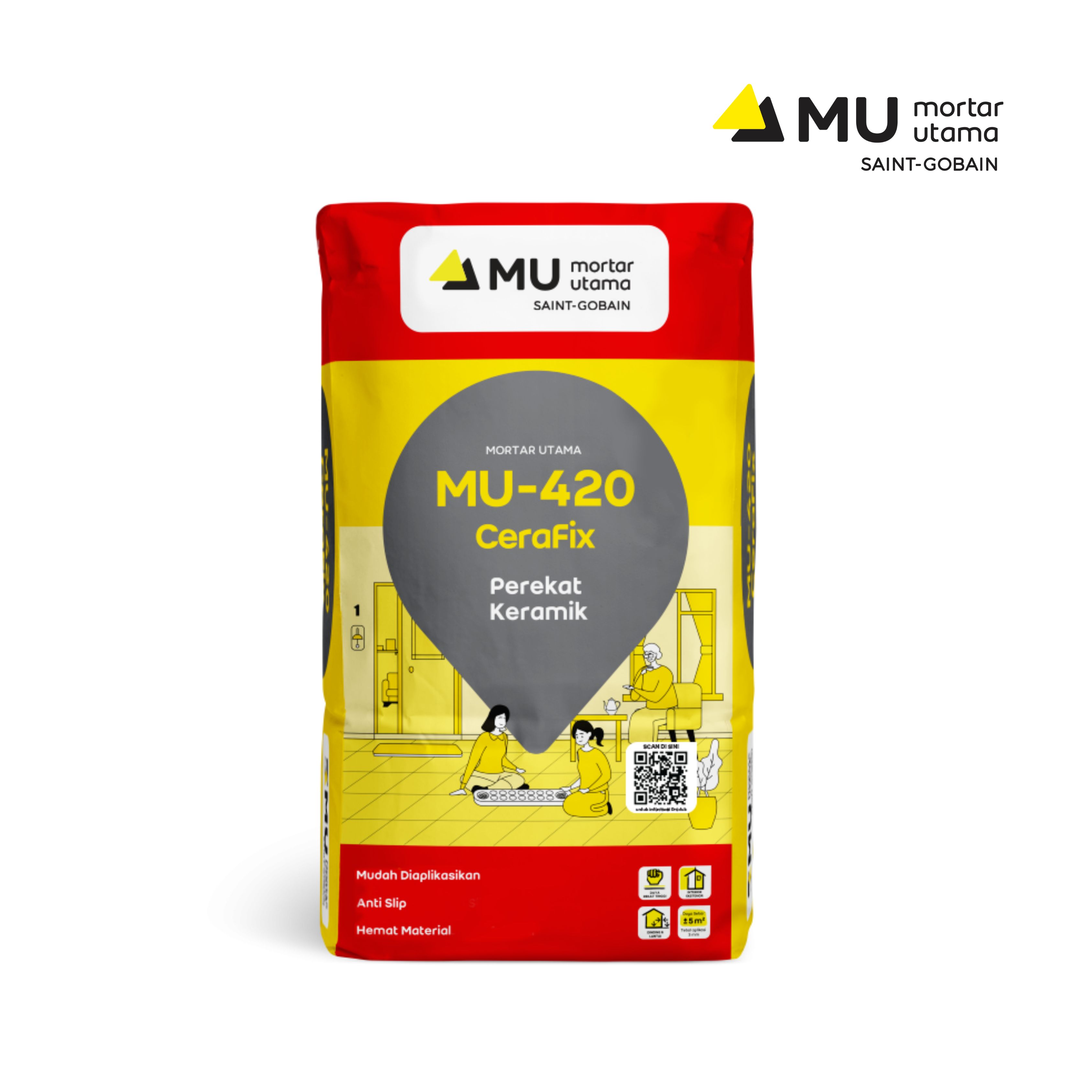 Jual Mortar Utama MU-420 CeraFix Perekat Keramik 25kg