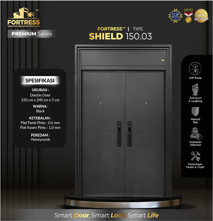 Jual Pintu Besi/Baja Fortress Double Door Shield 03 150