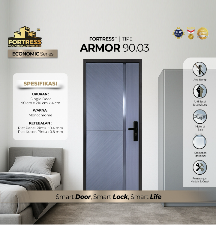 Jual Pintu Besi/Baja Fortress Single Door Armor 90-2