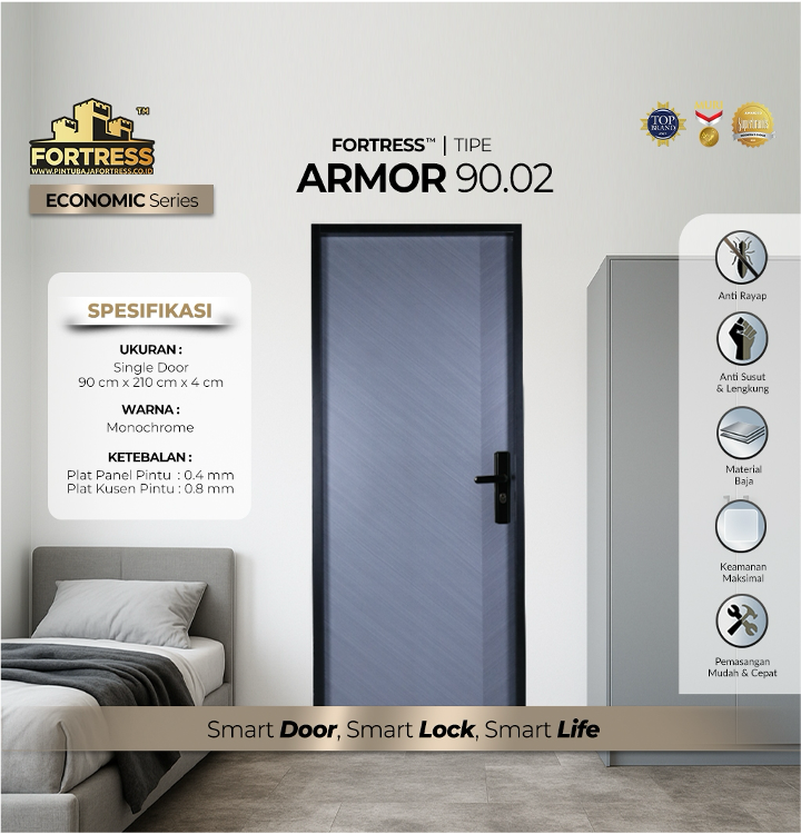 Jual Pintu Besi/Baja Fortress Single Door Armor 90-3