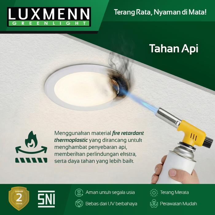 Jual Lampu & Armatur Luxmenn LUX - H800 / 15 Watt / Paket Hemat 3 Pcs / Inbow Bulat - Tipe Downlight - Putih ( 6000k )-9