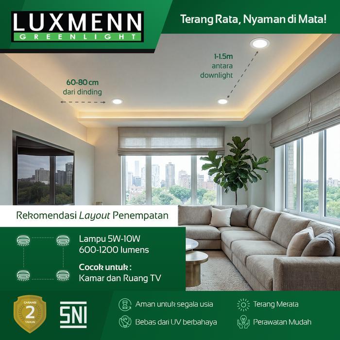 Jual Lampu & Armatur Luxmenn LUX - H300 / 5 Watt / Paket Hemat 3 Pcs / Inbow Bulat - Tipe Downlight - Putih ( 6000k )-5