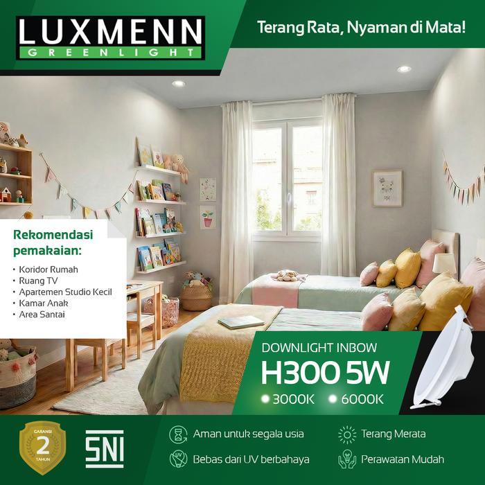 Jual Lampu & Armatur Luxmenn LUX - H300 / 5 Watt / Paket Hemat 3 Pcs / Inbow Bulat - Tipe Downlight - Putih ( 6000k )-6