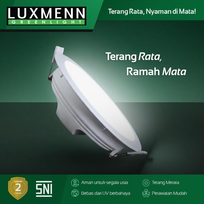 Jual Lampu & Armatur Luxmenn LUX - H200 / 3 Watt / Paket Hemat 3 Pcs / Inbow Bulat - Tipe Downlight - Putih ( 6000k )-2