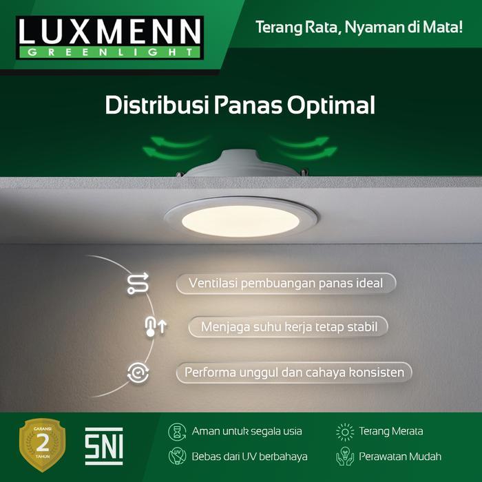 Jual Lampu & Armatur Luxmenn LUX - H200 / 3 Watt / Paket Hemat 3 Pcs / Inbow Bulat - Tipe Downlight - Putih ( 6000k )-8