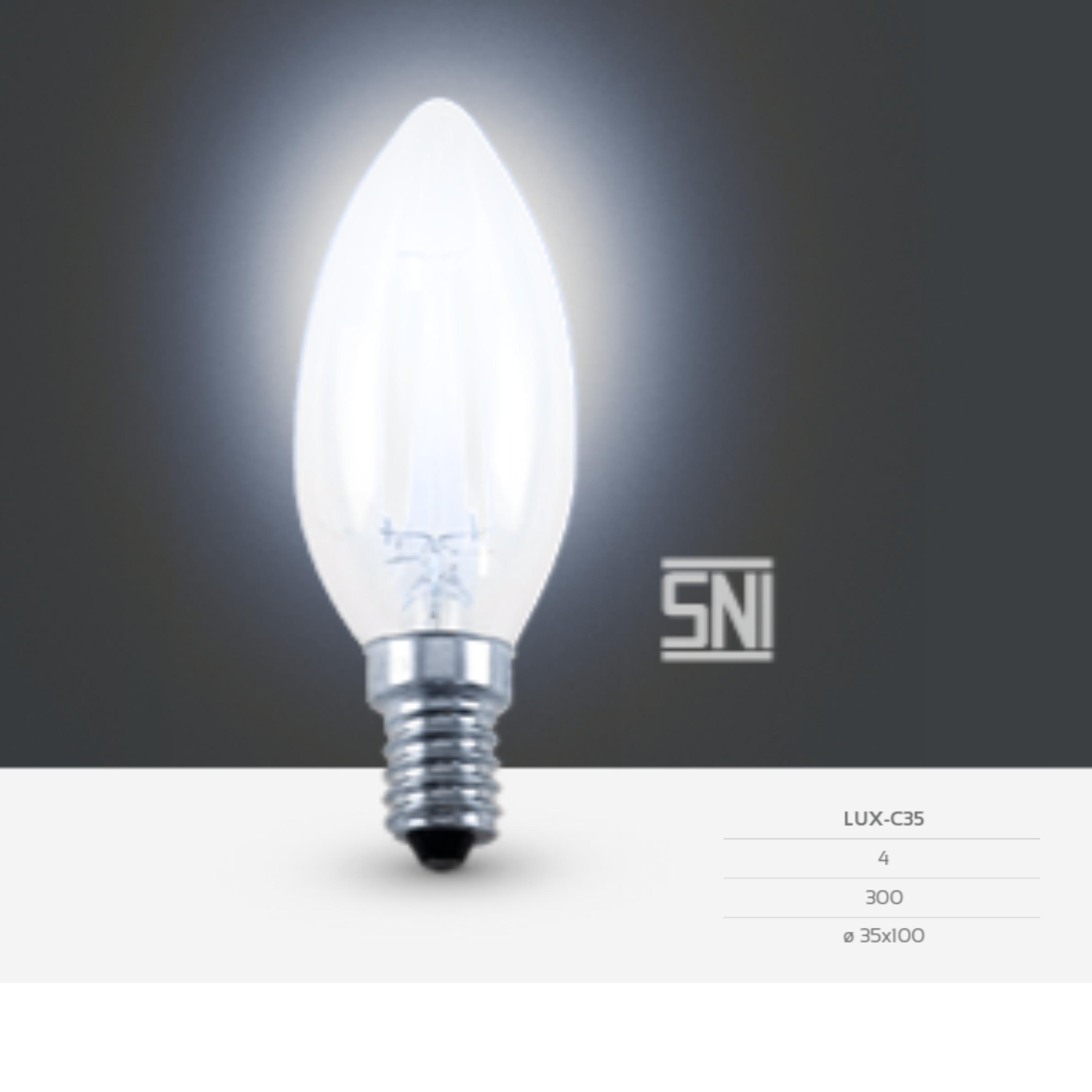 Jual Lampu & Armatur Luxmenn LUX-C35 / 4 Watt / Fitting E14 - Tipe Bohlam - Putih 6000k