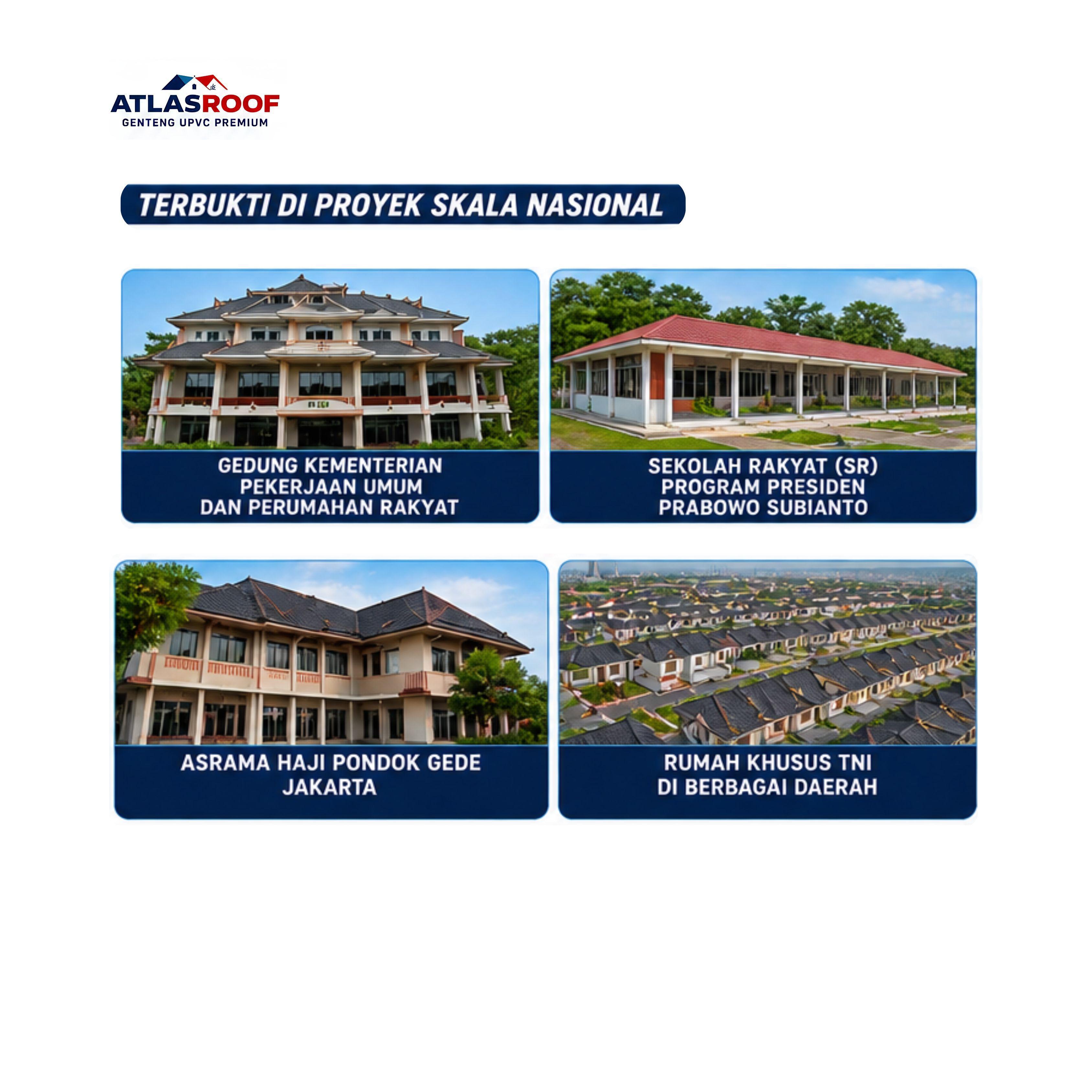 Jual Genteng UPVC Premium ATLAS ROOF with A.S.A. - Warna Merah Terang-5