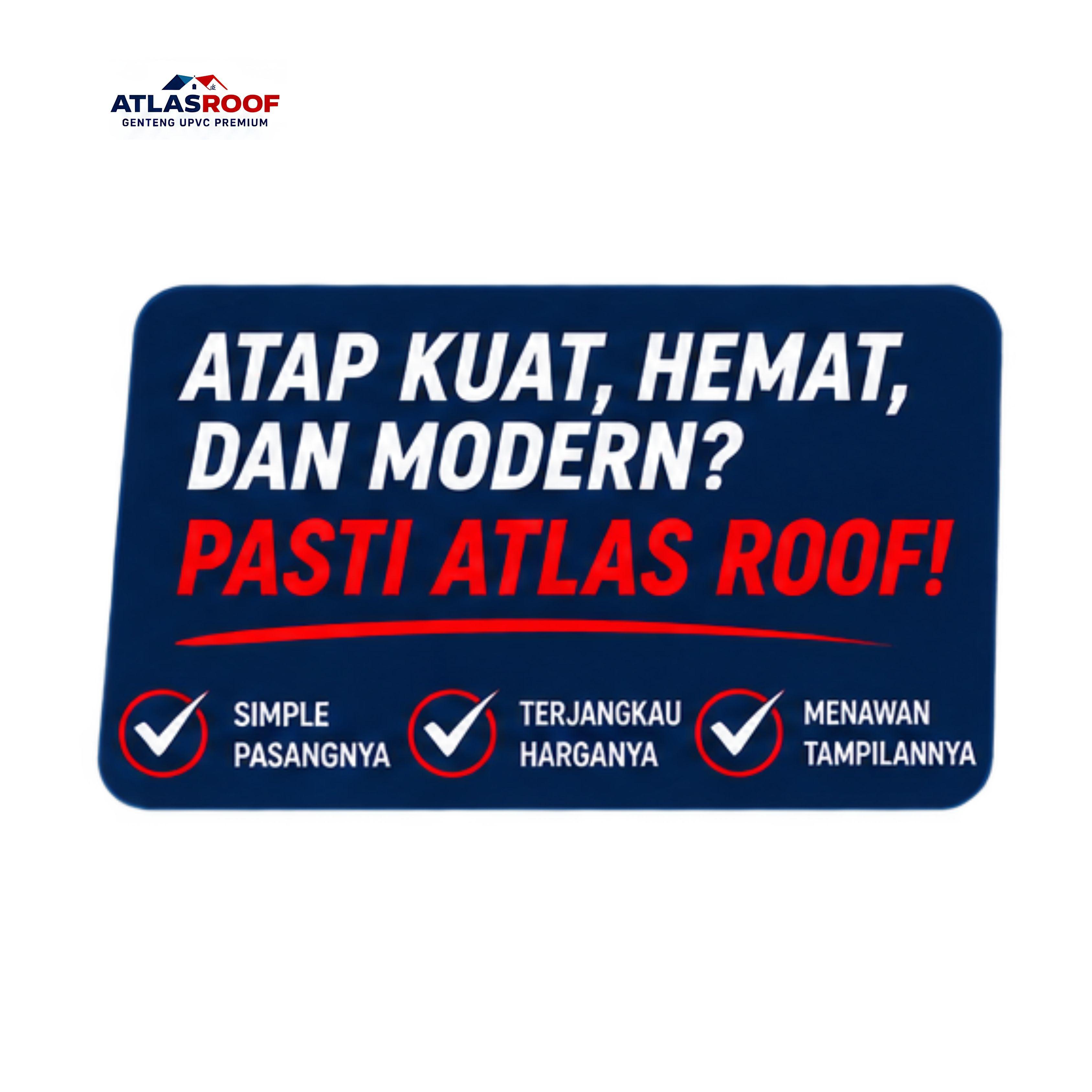 Jual Genteng UPVC Premium ATLAS ROOF with A.S.A. - Warna Merah Terang-6