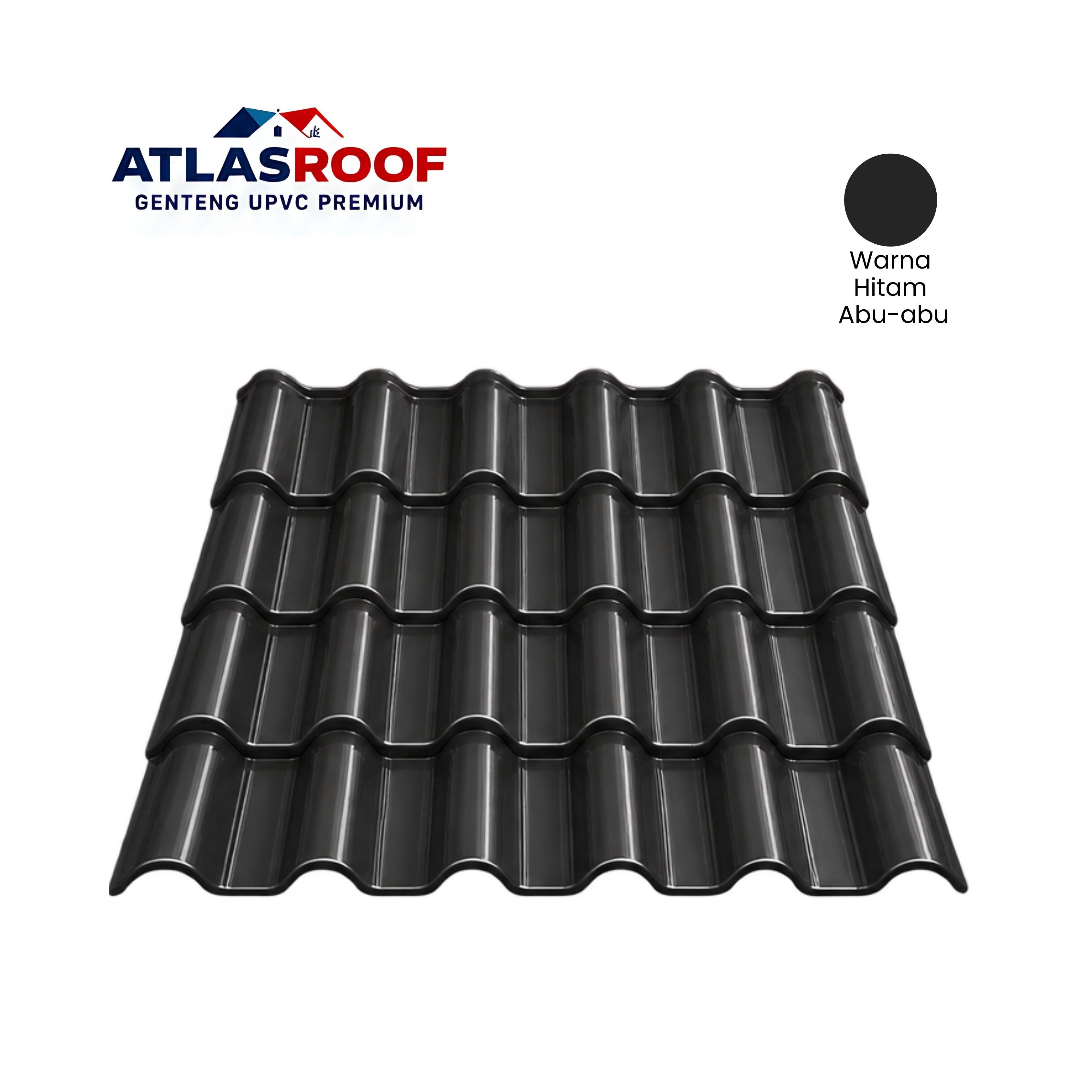 Jual Genteng UPVC Premium ATLAS ROOF with A.S.A. - Warna Hitam Abu-Abu